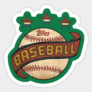 Three Star Baseball - Vintage Style Sticker